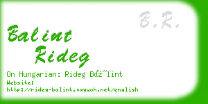 balint rideg business card